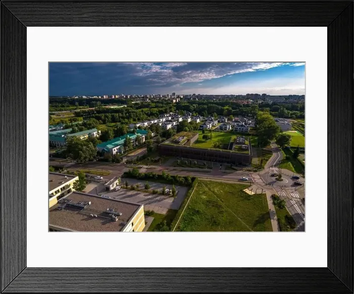 Framed Print : Warsaw, drone, bird view, aerial Framed Print : Warsaw, drone, bird view, aerial