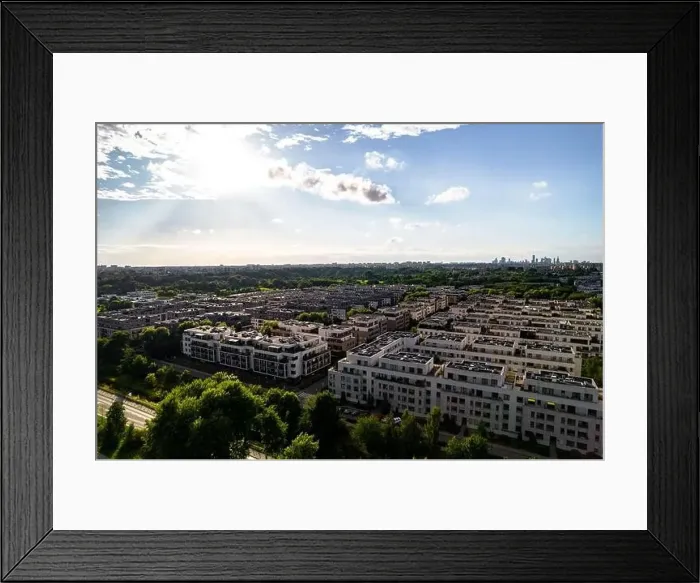 Framed Print : Warsaw, drone, bird view, aerial Framed Print : Warsaw, drone, bird view, aerial