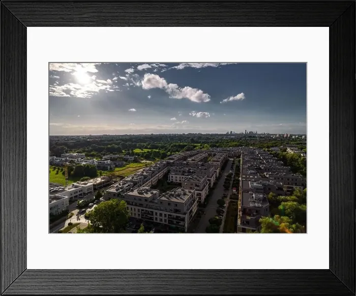 Framed Print : Warsaw, drone, bird view, aerial Framed Print : Warsaw, drone, bird view, aerial