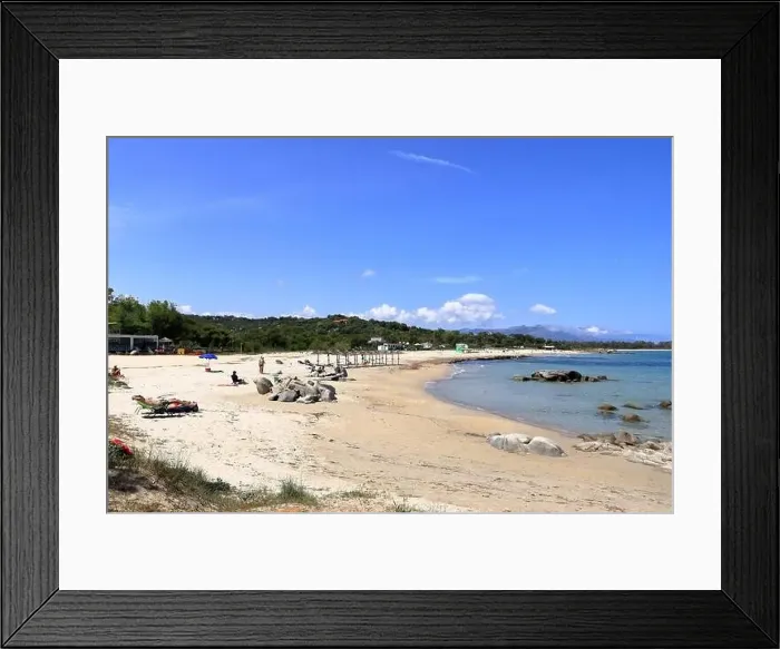 Framed Print : May 23 2023 - Arbatax, Sardinia in Italy: people at the hakuna matata beach with white sand and crystal clear water Framed Print : May 23 2023 - Arbatax, Sardinia in Italy: people at the hakuna matata beach with white sand and crystal clear water