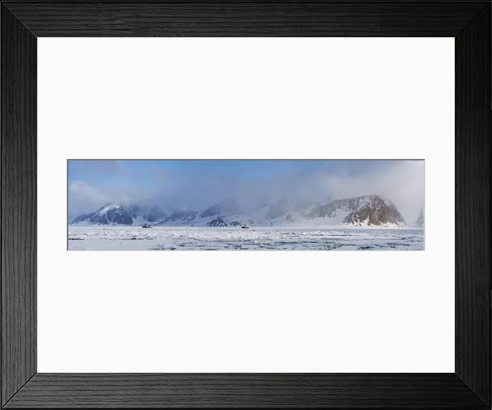 Framed Print : Ship cruising through the ice in Svalbard Framed Print : Ship cruising through the ice in Svalbard