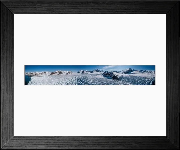 Framed Print : Drone shot of glacier in Svalbard Framed Print : Drone shot of glacier in Svalbard