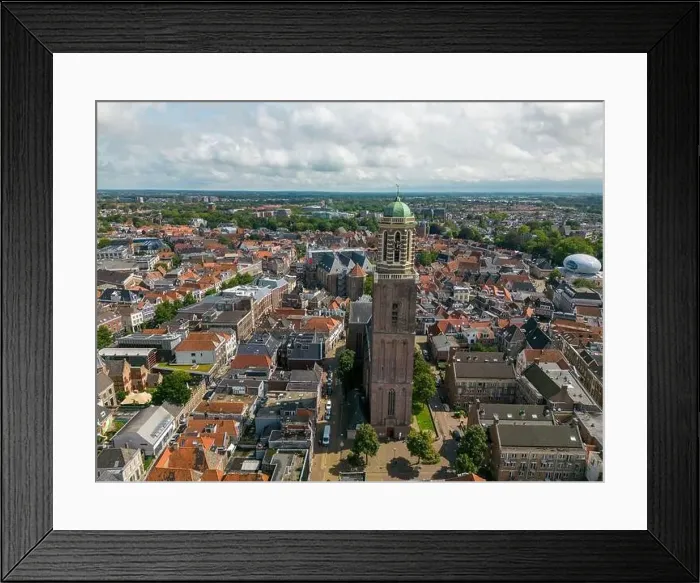Framed Print : Aerial drone photo of the church in Zwolle Framed Print : Aerial drone photo of the church in Zwolle