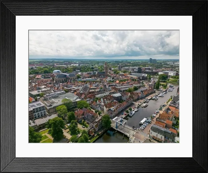 Framed Print : Aerial drone photo of Zwolle, a city in Overijssel the Netherlands Framed Print : Aerial drone photo of Zwolle, a city in Overijssel the Netherlands