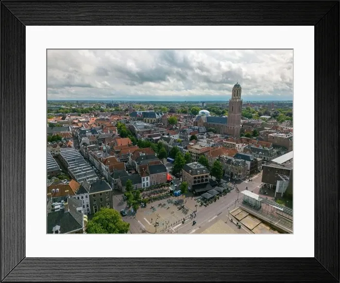 Framed Print : Aerial drone photo of the church in Zwolle Framed Print : Aerial drone photo of the church in Zwolle