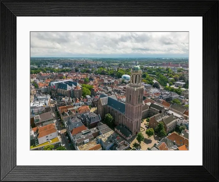 Framed Print : Aerial drone photo of the church in Zwolle Framed Print : Aerial drone photo of the church in Zwolle