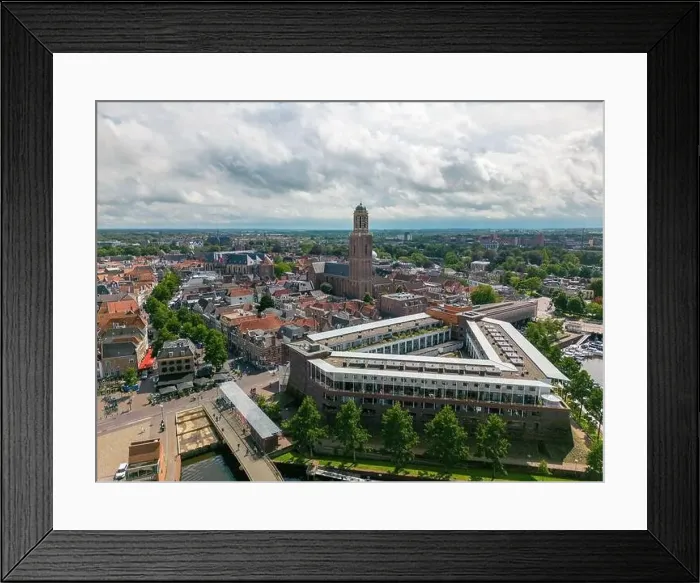 Framed Print : Aerial drone photo of the church in Zwolle Framed Print : Aerial drone photo of the church in Zwolle