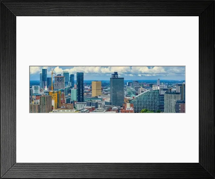 Framed Print : Manchester Cityscape as seen from Victoria Riverside Framed Print : Manchester Cityscape as seen from Victoria Riverside