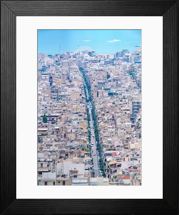 Framed Print : View of Athens central district, Greece Framed Print : View of Athens central district, Greece