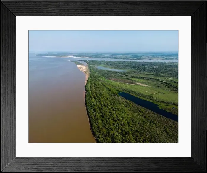 Framed Print : Aerial view of the huge river Framed Print : Aerial view of the huge river