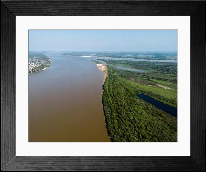 Framed Print : Aerial view of the huge river Framed Print : Aerial view of the huge river