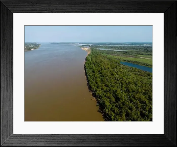 Framed Print : Aerial view of the huge river Framed Print : Aerial view of the huge river