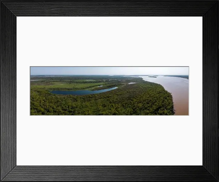 Framed Print : Aerial view of the huge river Framed Print : Aerial view of the huge river