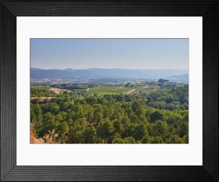 Framed Print : Aerial scenic Mediterranean landscape with cypresses, olive trees and vineyards in Provence, Southern France Framed Print : Aerial scenic Mediterranean landscape with cypresses, olive trees and vineyards in Provence, Southern France