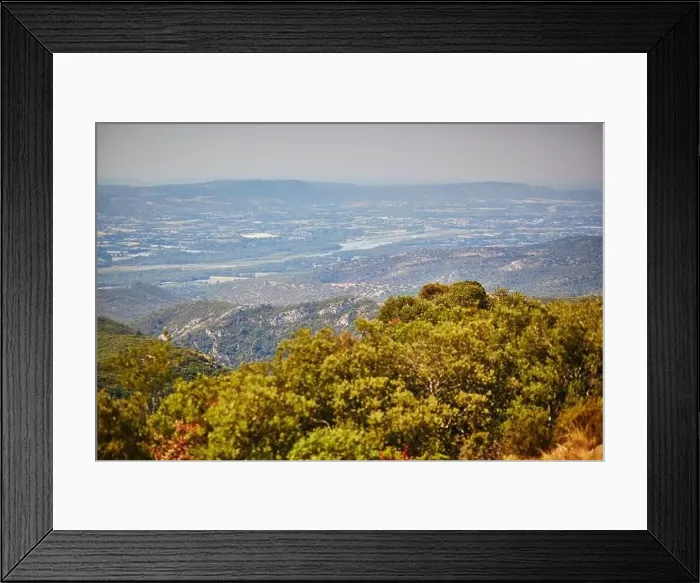 Framed Print : Aerial scenic Mediterranean landscape with cypresses, olive trees and vineyards in Provence, Southern France Framed Print : Aerial scenic Mediterranean landscape with cypresses, olive trees and vineyards in Provence, Southern France