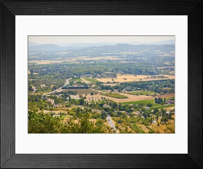 Framed Print : Aerial scenic Mediterranean landscape with cypresses, olive trees and vineyards in Provence, Southern France Framed Print : Aerial scenic Mediterranean landscape with cypresses, olive trees and vineyards in Provence, Southern France