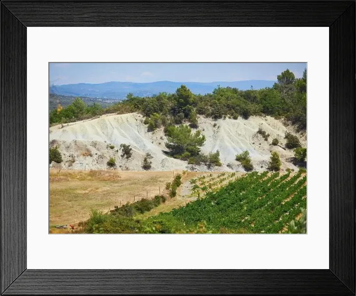 Framed Print : Aerial scenic Mediterranean landscape with cypresses, olive trees and vineyards in Provence, Southern France Framed Print : Aerial scenic Mediterranean landscape with cypresses, olive trees and vineyards in Provence, Southern France