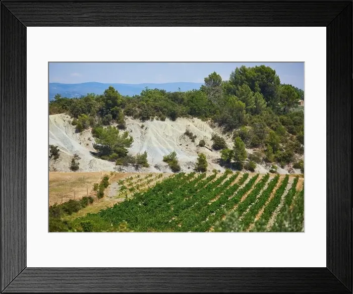 Framed Print : Aerial scenic Mediterranean landscape with cypresses, olive trees and vineyards in Provence, Southern France Framed Print : Aerial scenic Mediterranean landscape with cypresses, olive trees and vineyards in Provence, Southern France