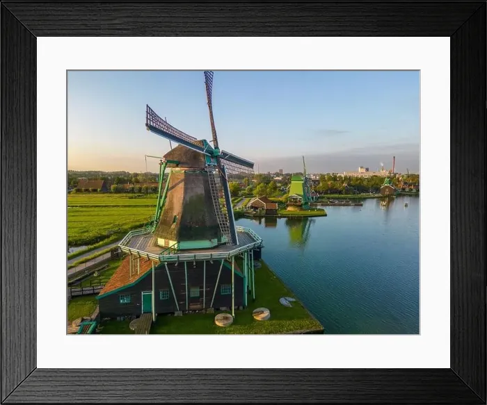 Framed Print : Aerial drone photo of the Zaanse Schans Framed Print : Aerial drone photo of the Zaanse Schans