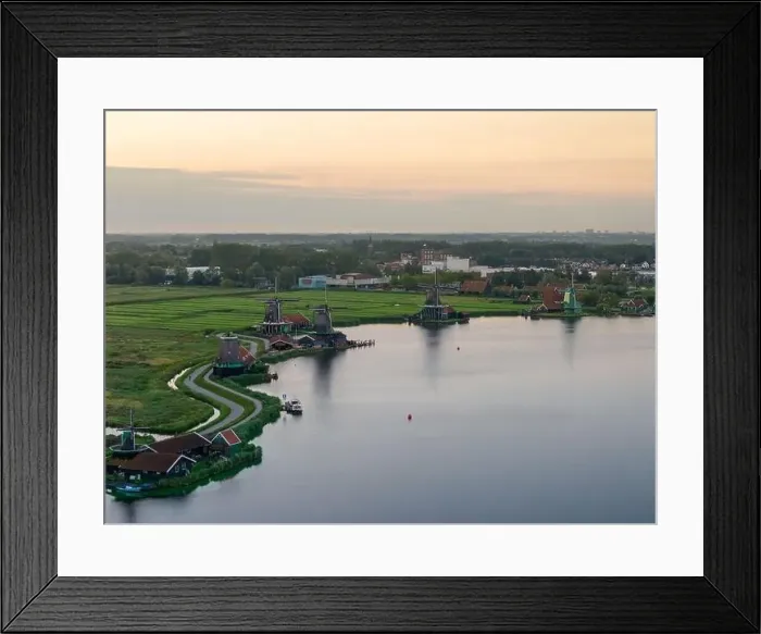 Framed Print : Aerial drone photo of the Zaanse Schans Framed Print : Aerial drone photo of the Zaanse Schans