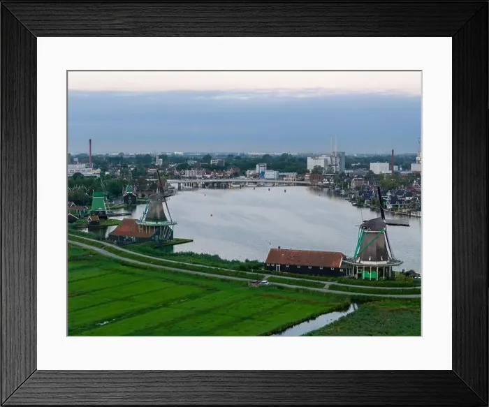 Framed Print : Aerial drone photo of the Zaanse Schans Framed Print : Aerial drone photo of the Zaanse Schans