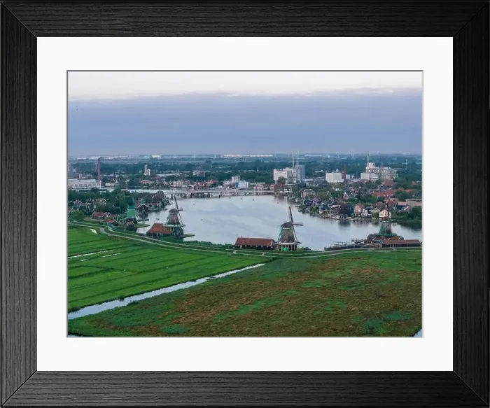 Framed Print : Aerial drone photo of the Zaanse Schans Framed Print : Aerial drone photo of the Zaanse Schans
