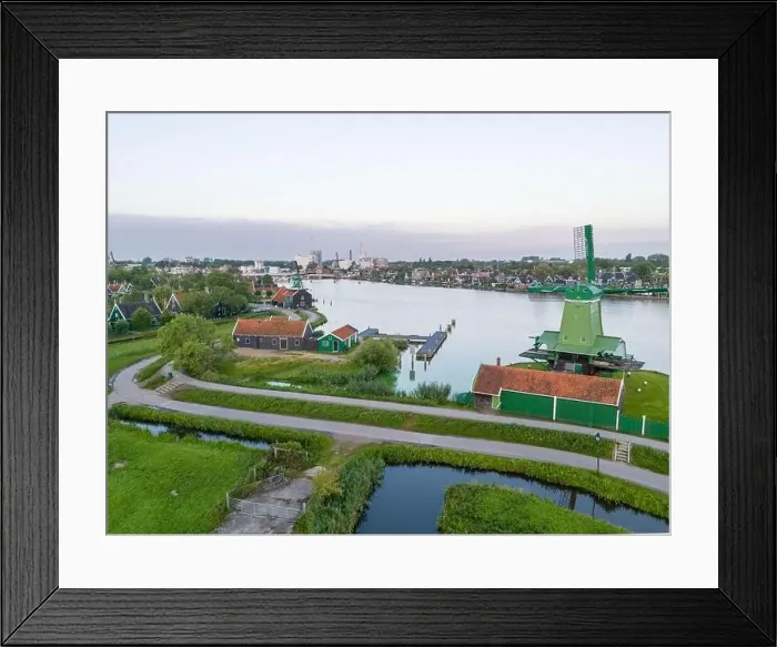 Framed Print : Aerial drone photo of the Zaanse Schans Framed Print : Aerial drone photo of the Zaanse Schans