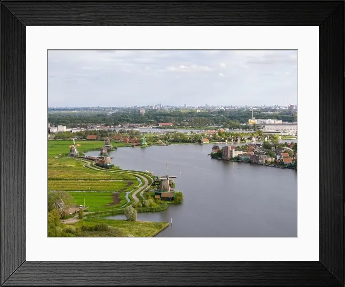 Framed Print : Aerial drone photo of the Zaanse Schans Framed Print : Aerial drone photo of the Zaanse Schans