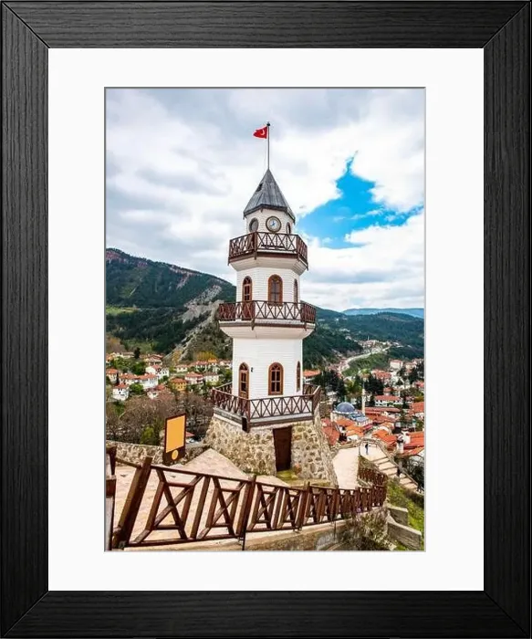 Framed Print : The Victory Tower (Zafer Kulesi) in Goynuk District. Goynuk, Bolu, Turkey