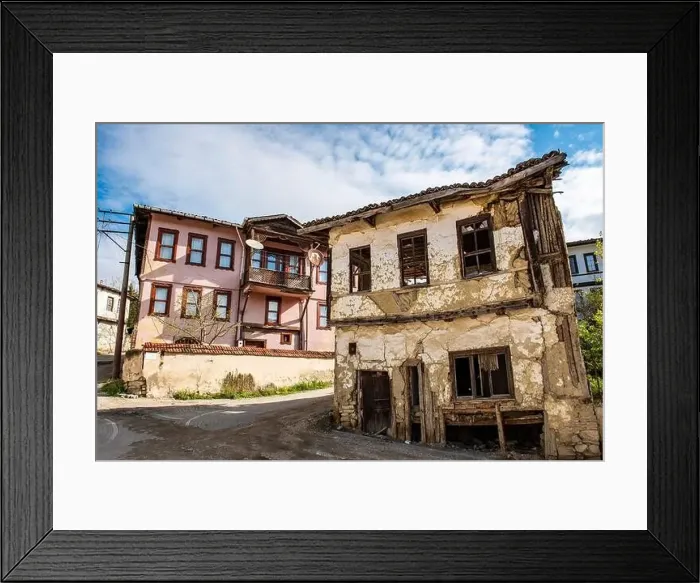 Framed Print : Tarakli, Sakarya, Turkey. Traditional old houses in Tarakli District. Beautiful historical houses Framed Print : Tarakli, Sakarya, Turkey. Traditional old houses in Tarakli District. Beautiful historical houses