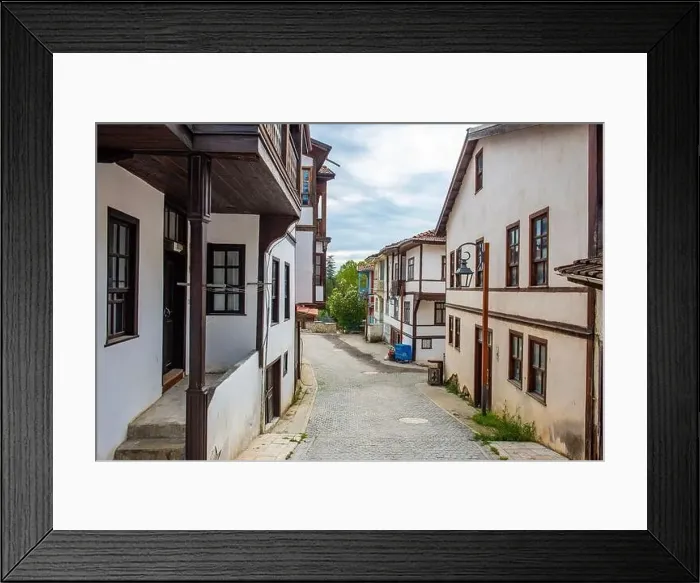 Framed Print : Tarakli, Sakarya, Turkey. Traditional old houses in Tarakli District. Beautiful historical houses Framed Print : Tarakli, Sakarya, Turkey. Traditional old houses in Tarakli District. Beautiful historical houses