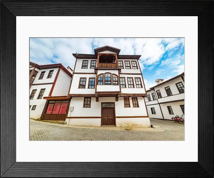 Framed Print : Tarakli, Sakarya, Turkey. Traditional old houses in Tarakli District. Beautiful historical houses Framed Print : Tarakli, Sakarya, Turkey. Traditional old houses in Tarakli District. Beautiful historical houses