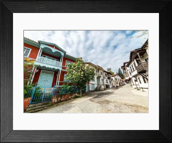 Framed Print : Tarakli, Sakarya, Turkey. Traditional old houses in Tarakli District. Beautiful historical houses Framed Print : Tarakli, Sakarya, Turkey. Traditional old houses in Tarakli District. Beautiful historical houses