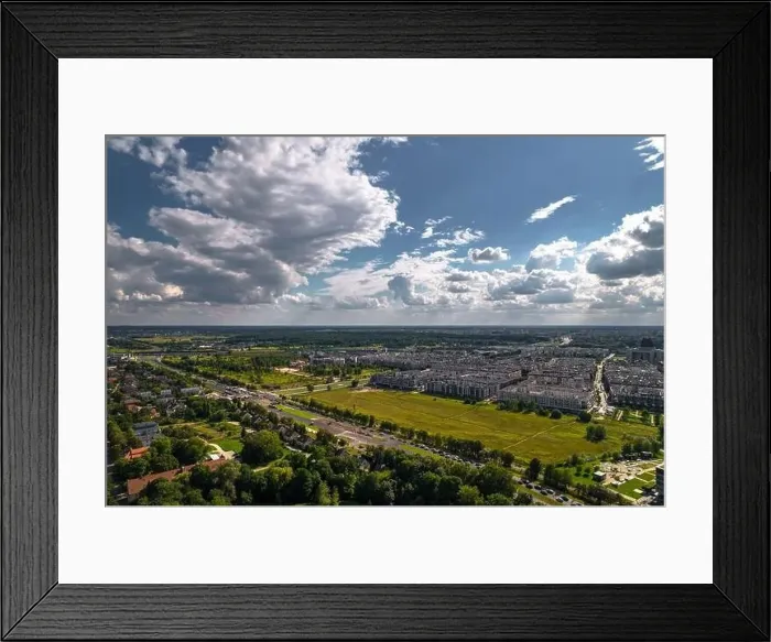 Framed Print : Wilanow, Warsaw, drone, real estate, buildings, Warszawa, summertime, green, landscape, clouds, cloud, bird's view, fly Framed Print : Wilanow, Warsaw, drone, real estate, buildings, Warszawa, summertime, green, landscape, clouds, cloud, bird's view, fly