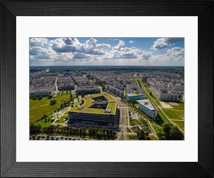 Framed Print : Wilanow, Warsaw, drone, real estate, buildings, Warszawa, summertime, green, landscape, clouds, cloud, bird's view, fly Framed Print : Wilanow, Warsaw, drone, real estate, buildings, Warszawa, summertime, green, landscape, clouds, cloud, bird's view, fly
