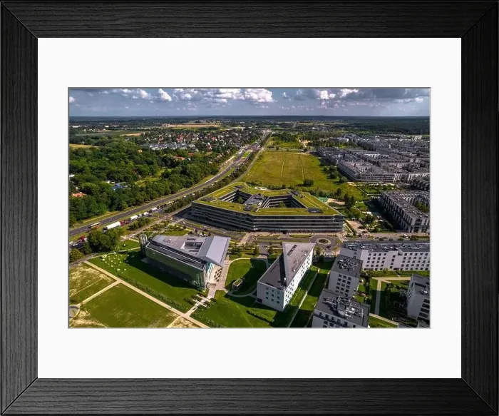 Framed Print : Wilanow, Warsaw, drone, real estate, buildings, Warszawa, summertime, green, landscape, clouds, cloud, bird's view, fly Framed Print : Wilanow, Warsaw, drone, real estate, buildings, Warszawa, summertime, green, landscape, clouds, cloud, bird's view, fly
