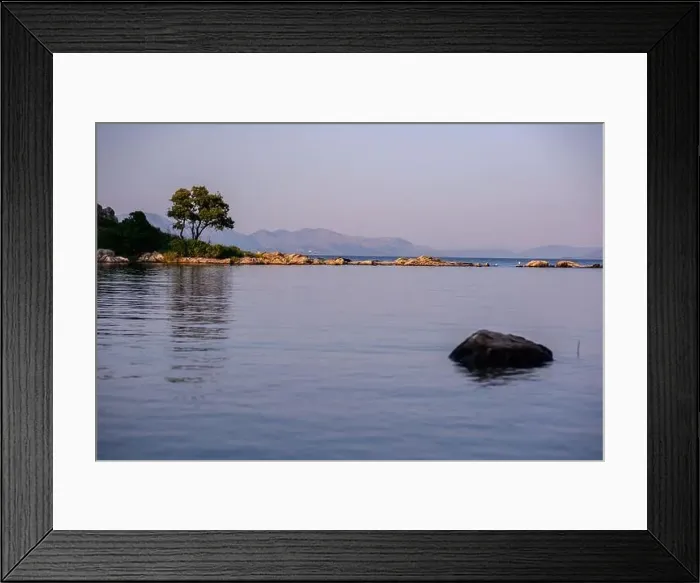 Framed Print : Gulf of the Adriatic Sea, beautiful view from beach Framed Print : Gulf of the Adriatic Sea, beautiful view from beach