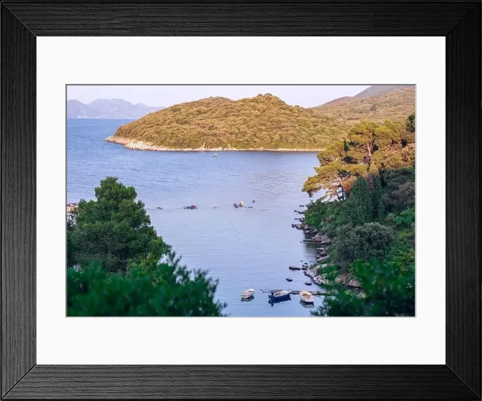 Framed Print : Gulf of the Adriatic Sea, view from above Framed Print : Gulf of the Adriatic Sea, view from above