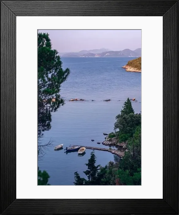 Framed Print : Gulf of the Adriatic Sea, view from above