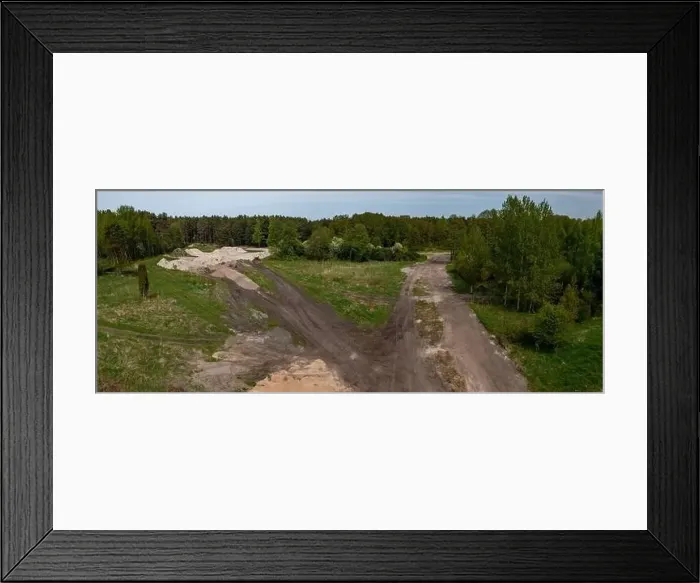 Framed Print : Top drone view. Construction site in forest. Jurmala, Latva. Baltic sea Framed Print : Top drone view. Construction site in forest. Jurmala, Latva. Baltic sea