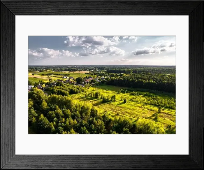 Framed Print : drone, bird view, aerial, city Framed Print : drone, bird view, aerial, city