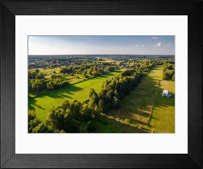 Framed Print : drone, bird view, aerial, city Framed Print : drone, bird view, aerial, city