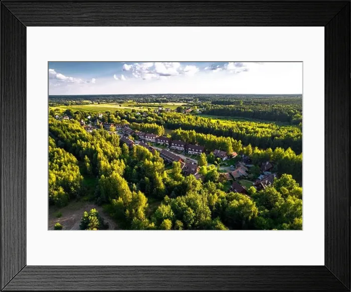 Framed Print : drone, bird view, aerial, city Framed Print : drone, bird view, aerial, city