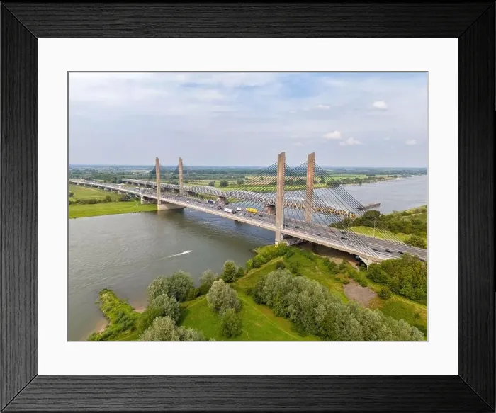 Framed Print : Aerial drone photo of the Martinus Nijhoff bridge Framed Print : Aerial drone photo of the Martinus Nijhoff bridge