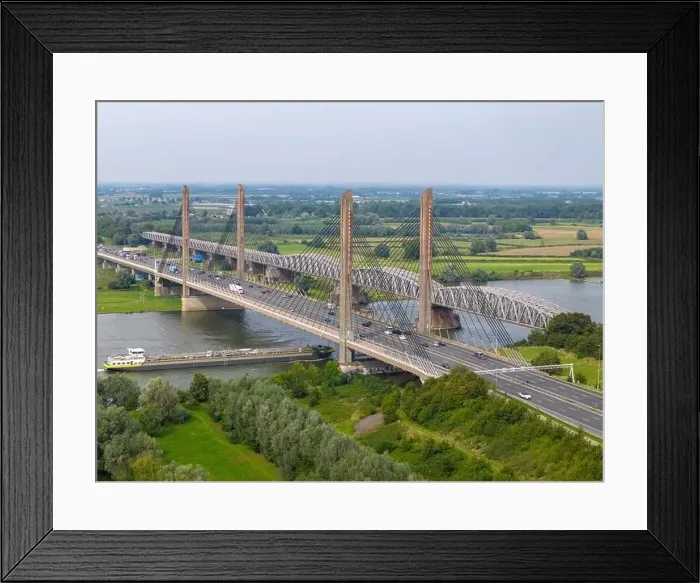 Framed Print : Aerial drone photo of the Martinus Nijhoff bridge Framed Print : Aerial drone photo of the Martinus Nijhoff bridge