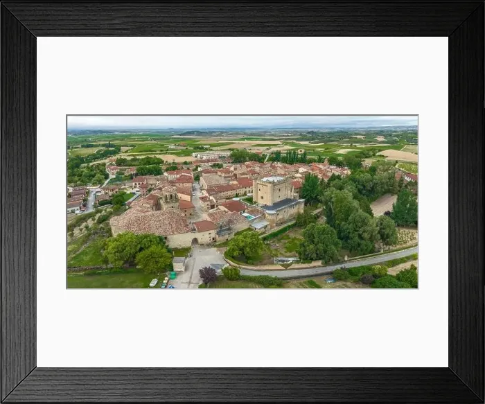 Framed Print : Sajazarra belonging to La Rioja, panoramic view north gate, named beautiful town of Spain Framed Print : Sajazarra belonging to La Rioja, panoramic view north gate, named beautiful town of Spain