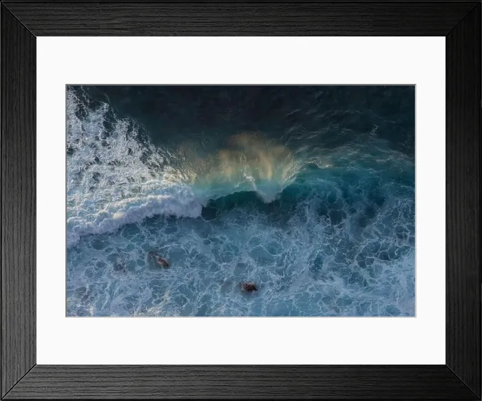 Framed Print : Great waves illuminated by the sun during sunset. Great waves that are perfect for surfing Framed Print : Great waves illuminated by the sun during sunset. Great waves that are perfect for surfing