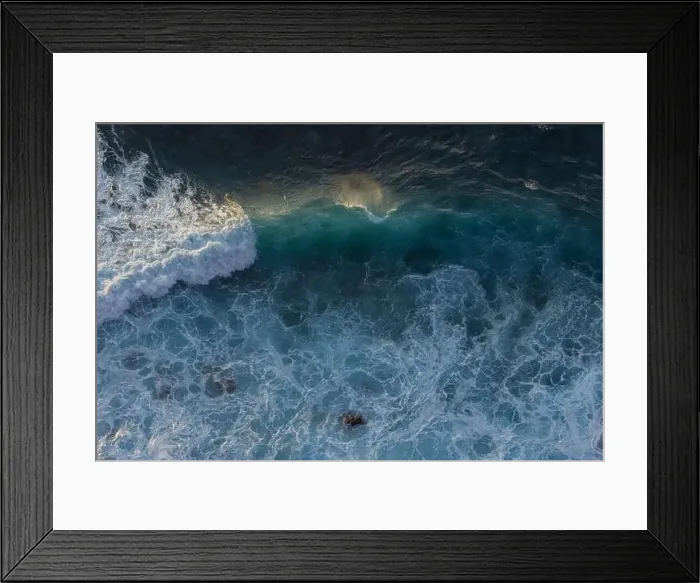 Framed Print : Very big waves off the coast of Morocco in the Atlantic Ocean on a beautiful evening