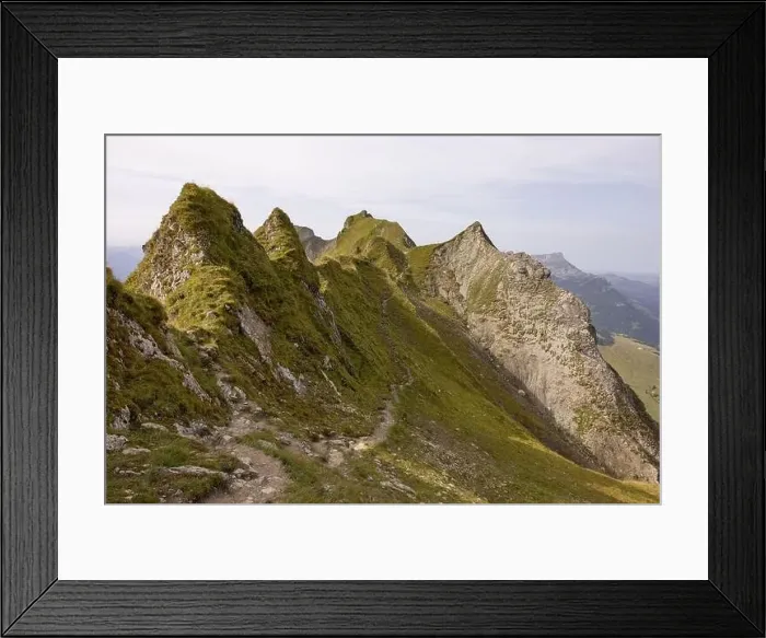 Framed Print : Amazing shot of a beautiful landscape in the alps of Switzerland