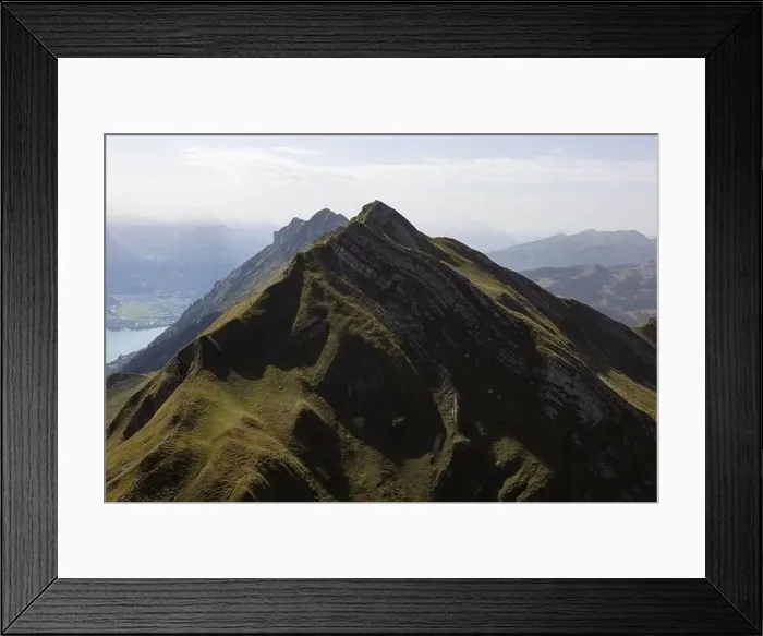 Framed Print : Amazing shot of a beautiful landscape in the alps of Switzerland Framed Print : Amazing shot of a beautiful landscape in the alps of Switzerland